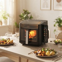 Friteuse à air numérique sans huile de 7 L à usage commercial avec grande capacité, affichage tactile intelligent et visuel