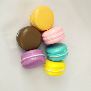 Wholesale Artificial PU Stress Release Slow Rising Custom Macaron Cake <b>Squishy</b> Stress Ball Anxiety Relief Toy - Product Image 6