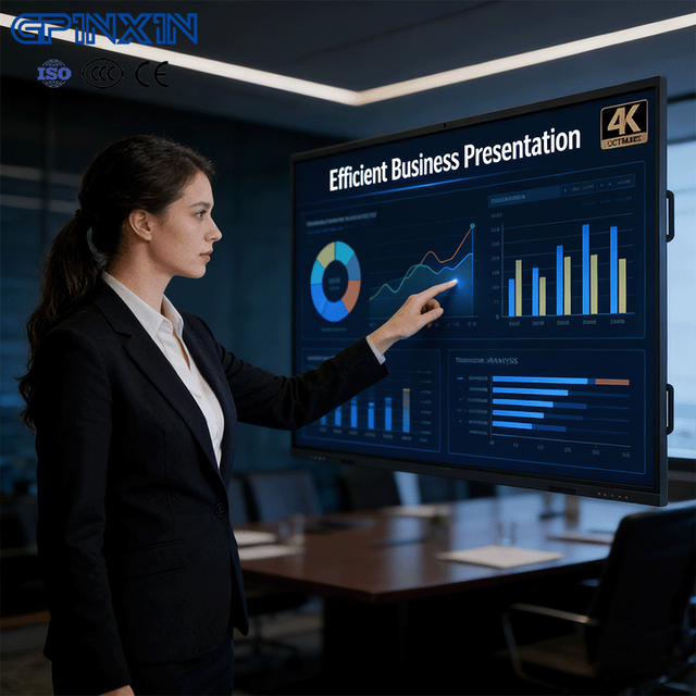 55 65 75 86 Inch Interactive Smart Board 4K LED Backlight Multi Touch Screen Flat Panel Whiteboard for Meeting & Teaching School