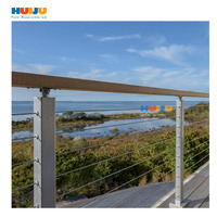 Ojal de mangas protectoras de acero inoxidable HJ T316 para barandilla de cable de cuerda de alambre de 1/8 ", para barandilla de cubierta de escalera de madera y metal de 42" 36"