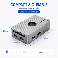 Station d'accueil Thunderbolt 3/USB4 TB014T avec boîtier M.2 NVMe 8 To, double port DP 8K, ports USB 3.2 Gen2 10 Gbps