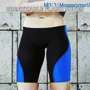 C502 Men's Plaid Corduroy <b>Elastic</b> Waist High Sporty Hot Breathable Summer Sports Cropped Shorts - Product Image 2