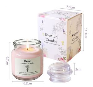 Ensemble de 3 bougies parfumées pour la décoration de la maison, ensemble cadeau, bougie en cire de soja, parfum lavande, bougie de luxe parfumée aux fleurs - Product Image 5