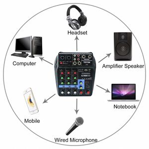 Easy To Use Input Stereo Best Small With Effects Mini Usb Mixer Console - Product Image 6