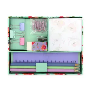 Cô gái dễ thương văn phòng phẩm thiết lập tùy chỉnh in ấn Kawaii DIY journaling Set Kit cuốn sách máy tính xách tay các nhà sản xuất Acrylic trường hợp bàn