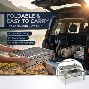 Barbecue pliable robuste en acier inoxydable 304 australien, résistant à la rouille, pour les rassemblements en plein air, le camping et les caravanes - Product Image 2