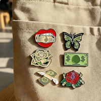 Broches en métal personnalisées de haute qualité, créez votre propre design, broches en émail dur plaquées or, mignonnes et élégantes