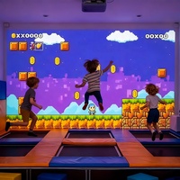 Jeux de trampoline interactifs avec projecteur pour enfants, aire de jeux pour enfants, trampoline à capteurs interactifs