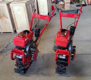 Mini tractor cultivador de cadena simple con motor diésel de 9HP y refrigeración por agua, modelo 180E, para uso agrícola y de jardín. - Product Image 2