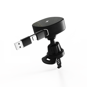 Nouveau support de charge magnétique sans fil pour voiture téléphone 15W chargeur sans fil avec <span class=keywords><strong>USB</strong></span> A Type <span class=keywords><strong>C</strong></span> 2in1 <span class=keywords><strong>c</strong></span>âble de charge rétractable - Product Image 3