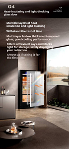 Humidor de Cigarros con Compresor de Gas, Control Táctil Digital, Acero Inoxidable, Color Negro, Mejor Precio al por Mayor - Product Image 5