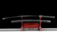 Katana Samouraï Artisanale Populaire de 103 cm, Épée de Samouraï « Danse de la Lame Noire », Pièce Décorative de Collection pour Cosplay