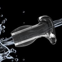 Plug anal LED creux, jouet sexuel lumineux pour douche anale et lavement