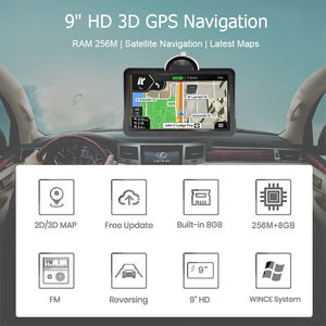 อุปกรณ์นำทางรถยนต์ GPS,เครื่องวัดตัวเก็บประจุ HD 9นิ้วระบบนำทางด้วยดาวเทียม256MB <span class=keywords><strong>Navitel</strong></span> ยุโรปรุ่นล่าสุด - Product Image 2