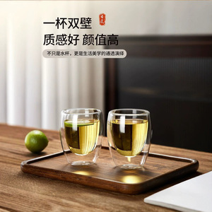 <b>Double</b> <b>Walled</b> <b>Glass</b> <b>Coffee</b> Cups High Borosilicate Transparent Heat Insulating Reusable Beverage <b>Glasses</b> For Tea And <b>Coffee</b> - Product Image 3