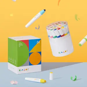 KACO ปากกามาร์คเกอร์ศิลปะ,สามารถซักได้มี24สีให้เลือกสำหรับวาดภาพระบายสีหมึกน้ำปลายไนลอนแท้