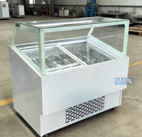Vitrine commerciale pour yaourts coupés à la main et en gros tranches, congélateur pour glaces dures, armoire à glaces et bâtonnets glacés