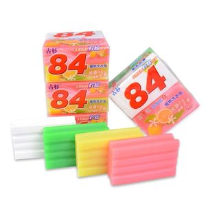 84 สบู่โซดาซักผ้าใสรูปร่างแข็งสําหรับผงซักฟอกเครื่องแต่งกายแพคเกจของขวัญที่กําหนดเองสําหรับกิจกรรมปกป้องแรงงานโปรดปราน - Product Image 1