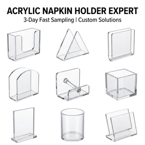 Porta Servilletas de Acrílico Transparente Personalizado, Paquete de 2, Tipo Clásico/Moderno, para Mesa de Cocina, <span class=keywords><strong>Bar</strong></span>, Restaurante - Product Image 5