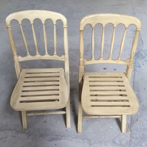 Paquete de asiento de silla Napoleón plegable de madera dorada, silla de Castillo plegable, silla plegable de boda, sillón de asiento de madera maciza para exteriores - Product Image 1