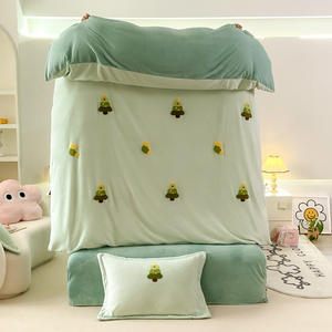 Textiles <span class=keywords><strong>de</strong></span> maison ensemble <span class=keywords><strong>de</strong></span> literie housse <span class=keywords><strong>de</strong></span> <span class=keywords><strong>couette</strong></span> épaissir flanelle housse <span class=keywords><strong>de</strong></span> <span class=keywords><strong>couette</strong></span> hiver chaud neige polaire feuille taies d'oreiller Twin Queen King Size - Product Image 5