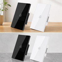 Interrupteur intelligent Wi-Fi 240V pour chauffe-eau, norme américaine, 40A, avec panneau tactile en verre trempé, compatible télécommande et anti-surtension