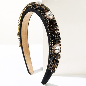 Mode <span class=keywords><strong>euro</strong></span>-américaine été tendance diamant ensemble tissu bandeau tempérament féminin verre diamant brillant magnifique fête cheveux - Product Image 3