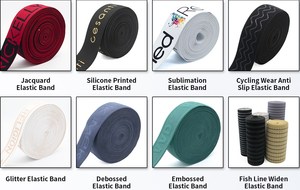 ผ้าโพลีเอสเตอร์ถักผ้าแจ็คการ์ดเนื้อนุ่มผ้าทอผ้าแจ็คการ์ดผ้าไนล่อนพิมพ์ลายตามสั่งเทปยางยืดพร้อมโลโก้ - Product Image 4