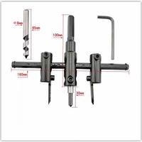 Scie cloche réglable pour trous circulaires, nouveau type, outil de découpe de trous circulaires pour le bois, outils de travail du bois sans fil