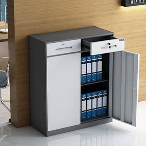 Armoire de classement en acier en gros, <span class=keywords><strong>casier</strong></span> de <span class=keywords><strong>rangement</strong></span> avec 2 tiroirs coulissants, mobilier de bureau, armoire basse - Product Image 6