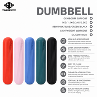 Haltères antidérapants en silicone souple pour Pilates et Yoga, haltères de 1 kg, 2 kg, 1,5 kg, 2,5 kg avec logo personnalisé pour femmes