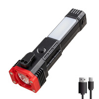 Lampu keluar mobil, senter Flash Beacon magnetik dasar kerja Bank daya baterai LED dapat diisi ulang Ni-mh 70 85