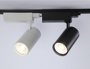 Spots LED sur <span class=keywords><strong>rail</strong></span> CCT réglables, <span class=keywords><strong>blanc</strong></span> COB, CRI95, avec grille anti-éblouissement en nid d'abeille, prix avantageux, CE, 3 fils. - Product Image 6