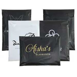 Logo personnalisé noir mat sacs de courrier vêtements expédition paquet enveloppe 6x10 10x13 12x16 14.5x19 12x15 poly mailer sac d'expédition