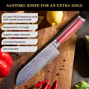 <span class=keywords><strong>Couteau</strong></span> de cuisine professionnel en acier inoxydable Santoko Chef Abattoirboucherie Viande Aiguiseur <span class=keywords><strong>Couteau</strong></span> pour la coupe de viande - Product Image 3