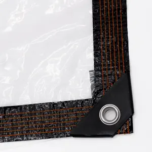 Voile d'ombrage rectangulaire transparente en HDPE, imperméable et résistante aux UV, <span class=keywords><strong>pare</strong></span>-vent pour balcon, bâche <span class=keywords><strong>de</strong></span> <span class=keywords><strong>protection</strong></span> solaire - Product Image 2