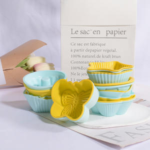 Moldes de Silicona Resistentes a Altas Temperaturas para Muffins, Ecológicos, en Forma de Corazón y Rosa, para Pasteles, Pudín, Gruesos y Múltiples - Product Image 1