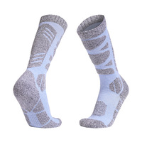 Chaussettes de ski colorées pour adultes, chaussettes de sport de plein air, chaussettes de randonnée chaudes d'épaisseur standard, chaussettes de compression en laine mérinos pour femmes, hauteur genou