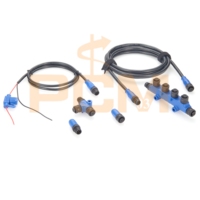 NMEA2000 Kit pemula anti air M12 5pin Kode kabel Drop Wanita kabel daya dengan adaptor Fuse untuk sistem laut