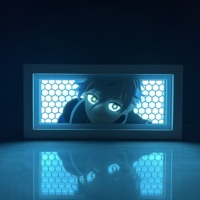 Bleu serrure Seishiro Nagi Anime LED veilleuse carré papier coupe ombre boîte enfants chambre décor Manga Lightbox pour chambre