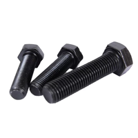 Boulons hexagonaux en acier au carbone M8, oxydé noir, DIN933, de haute qualité, pour la construction – Produits de quincaillerie et ingénierie des boulons