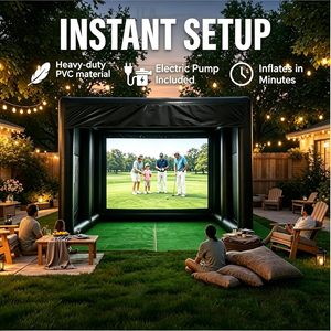 Grande tente gonflable en PVC pour simulateur <span class=keywords><strong>de</strong></span> golf, <span class=keywords><strong>cage</strong></span> <span class=keywords><strong>de</strong></span> golf portable pour l'entraînement en extérieur, utilisable en intérieur et en extérieur toute l'année - Product Image 2