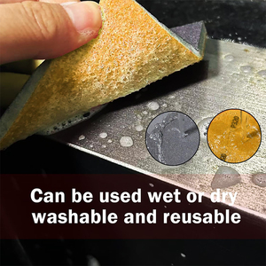 Bf 75x100x5mm Nhôm Oxit chà nhám tay miếng bọt biển khối hình chữ nhật với 1 mặt tráng mài mòn - Product Image 4