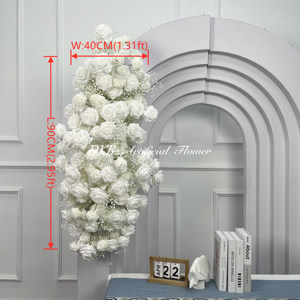 ดอกไม้ดอกกุหลาบประดิษฐ์สีขาวตกแต่งดอกไม้งานแต่งงานสีขาว2025 - Product Image 2