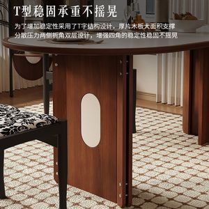 Oval Extendable Dining <b>Table</b> With Wooden Legs For <b>Small</b> Space Home Use - Product Image 4