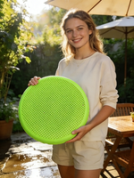 Coussin de siège circulaire en TPE respirant, amovible, lavable, anti-acariens pour chaise de bureau et maison