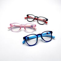 Haute qualité enfants lunettes cadres Anti lumière bleue lunettes étudiant dessin animé Silicone Temples TR carré enfants lunettes cadres