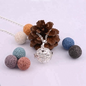925 China de plata regalo de madre luminosa difusor de aromaterapia bola gargantilla de latón collar de la joyería - Product Image 4