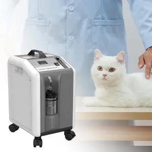 Concentrador de oxígeno manual de alta calidad para perros y gatos, generador de oxígeno de 5l para uso médico