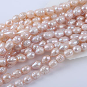 Perles d'eau douce naturelles de Zhuji 10-11 mm blanches et roses semi-finies pour bijoux DIY (colliers, bracelets) – Vente en gros - Product Image 5